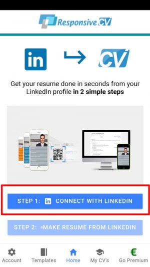 Connect with LinkedIn using your LinkedIn username/password. 