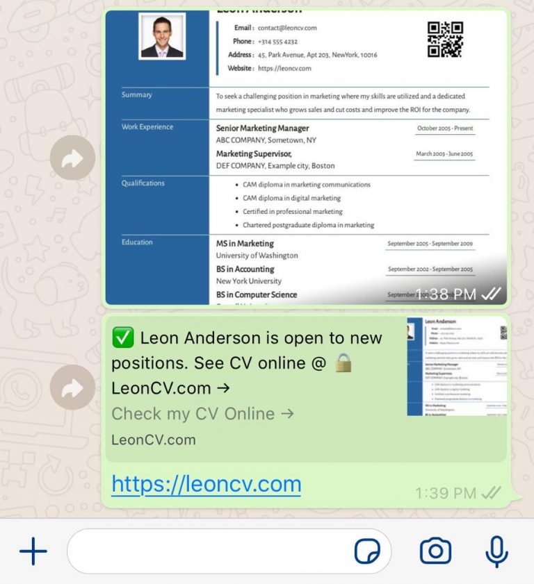 What To Write In Whatsapp When Sending A Resume